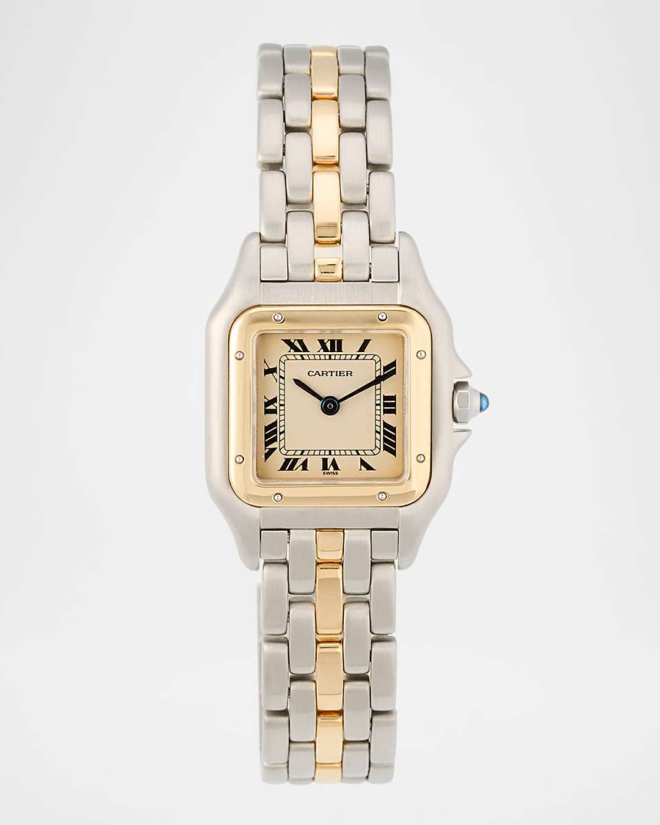 Cartier Stainless Steel and 18K Yellow Gold Panthere 22mm Vintage 1990s Watch